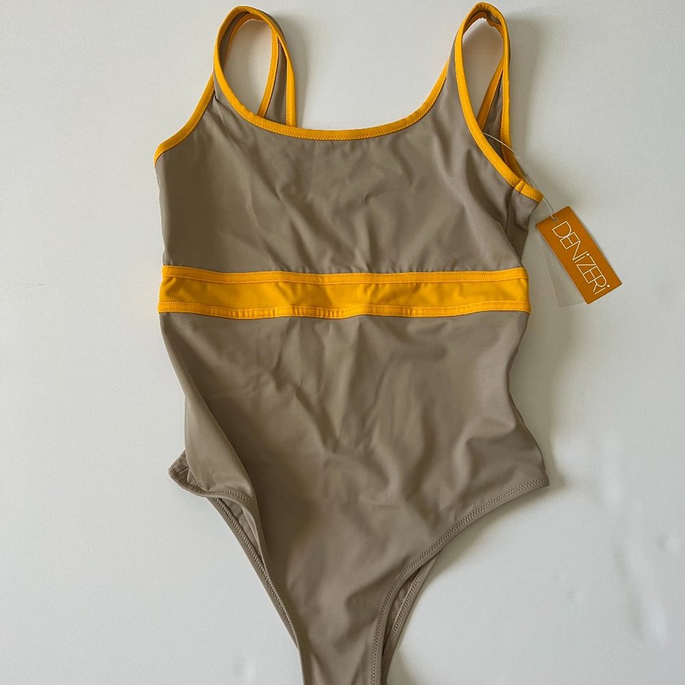 DENIZERI Ege One Piece Swimsuit - Sand and Sprint Size L
